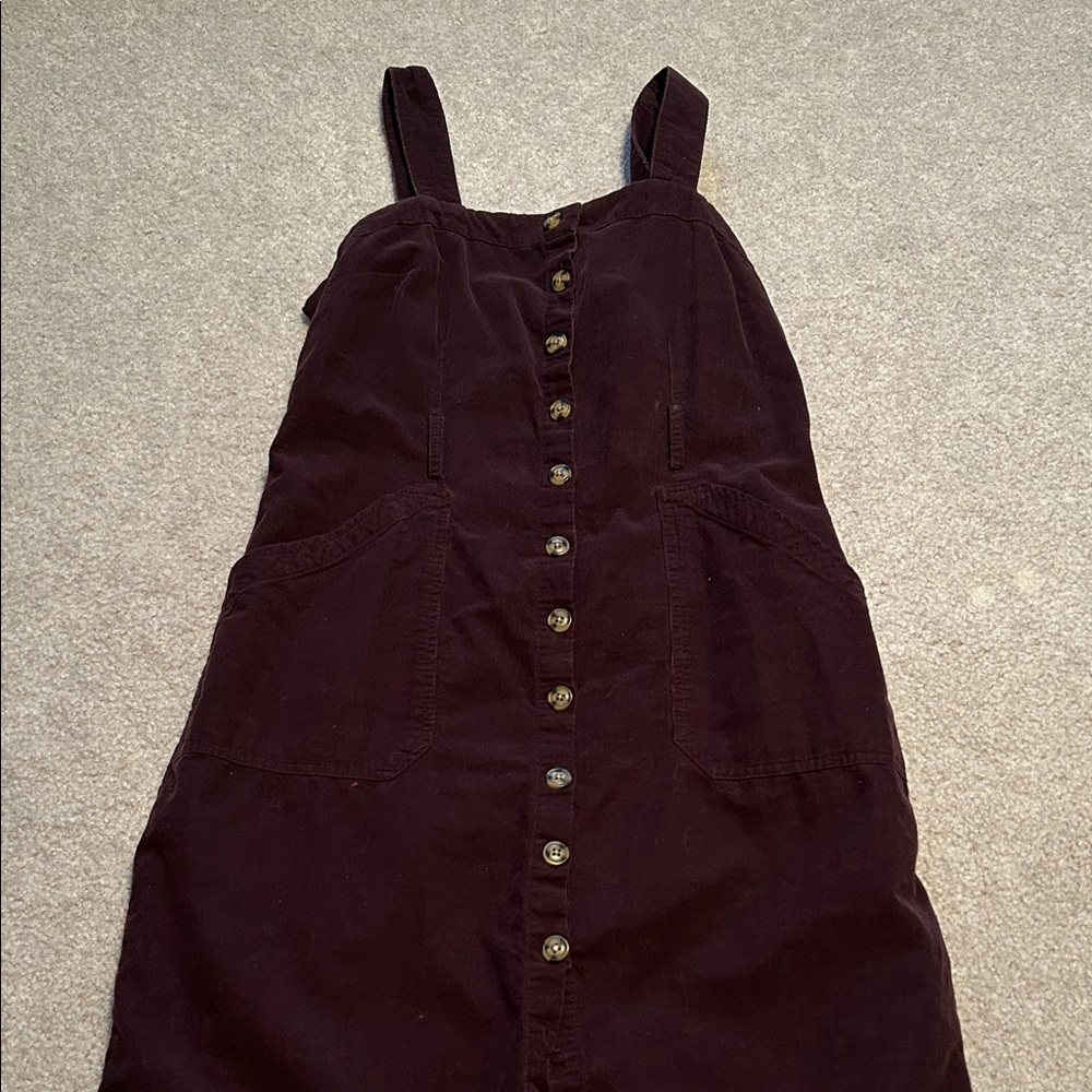 Universal Thread Burgundy Button-Front Midi Dress - image 4